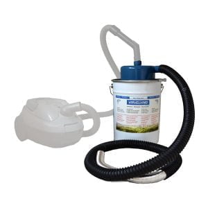 Vacuum cleaner connected to the Whirlwind ash vdust collector from Pellvac
